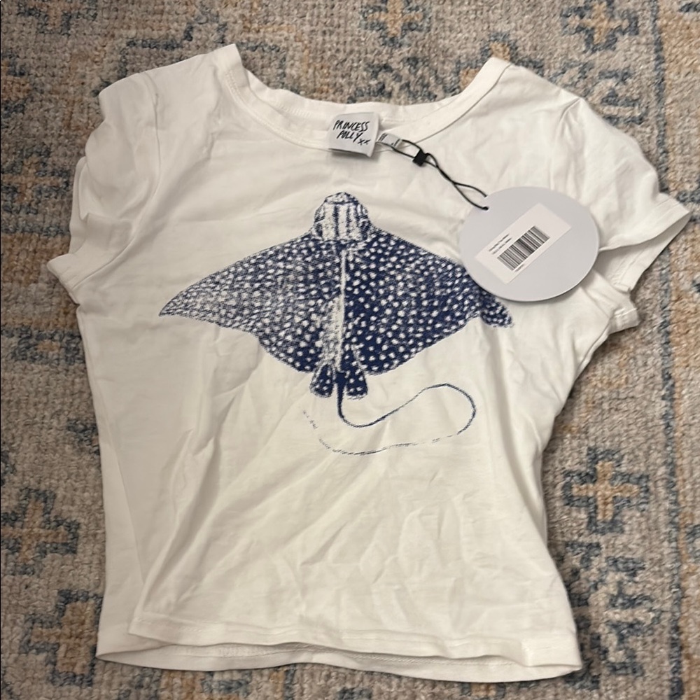 Princess Polly blue stingray tee